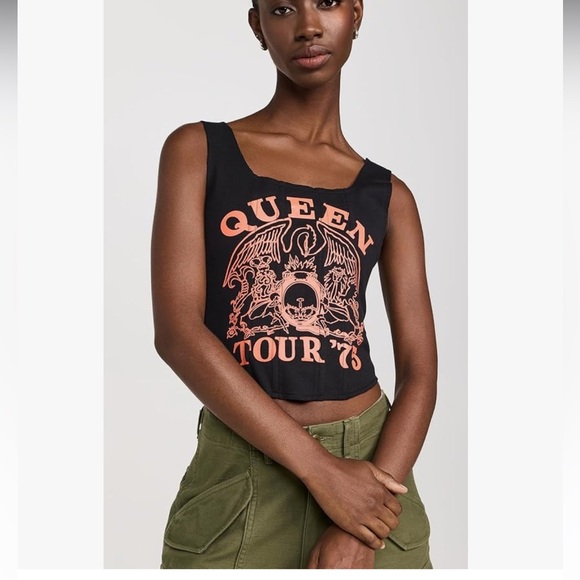 Alice+Olivia Woman’s Breslin Band Tee Corset Top - Picture 2 of 11